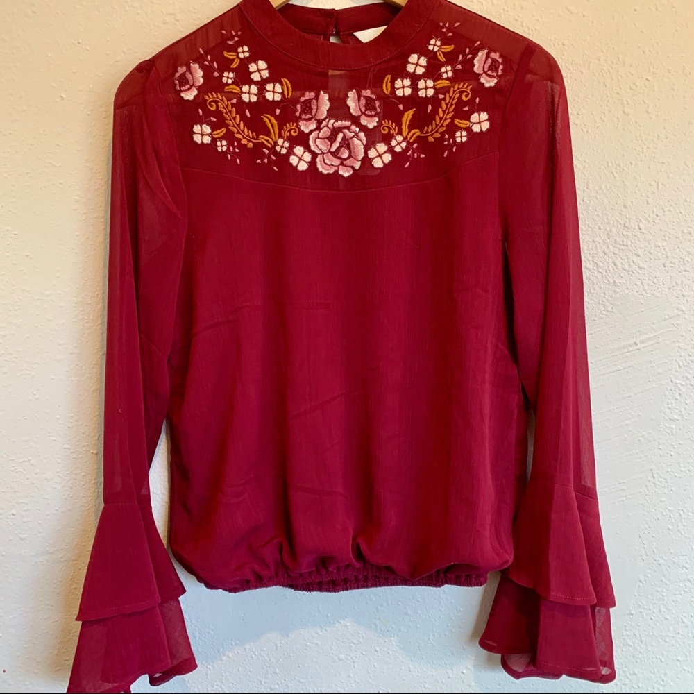 Charming Charlie | Maroon Top
